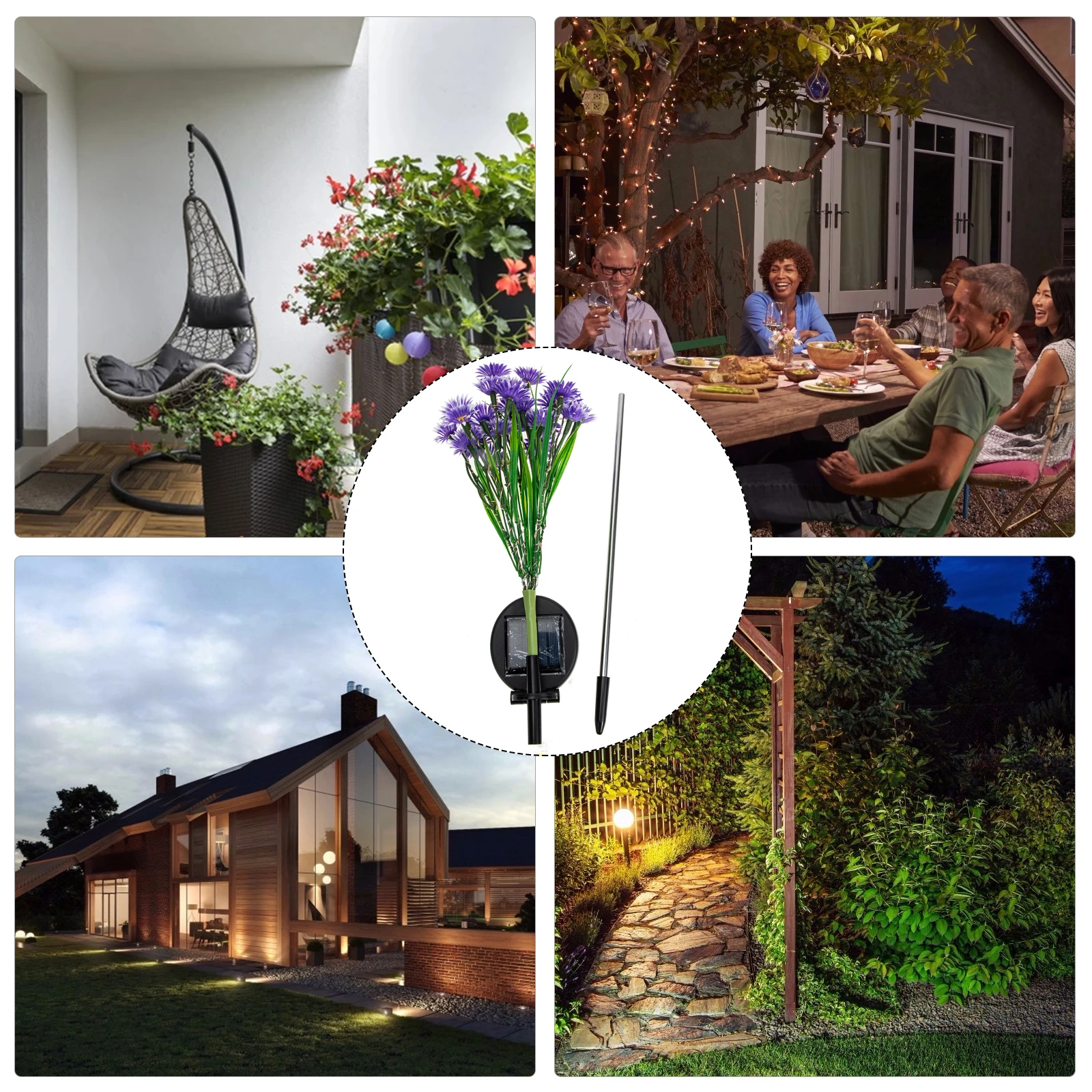 Solar Powered Outdoor Garden Lamp Creative Chrysanthemum Shape Led Lawn Light For Yard Terrace Lawn Ground Inserted Light
Solar Powered Outdoor Garden Lamp Creative Chrysanthemum Shape Led Lawn Light For Yard Terrace Lawn Ground Inserted Light
