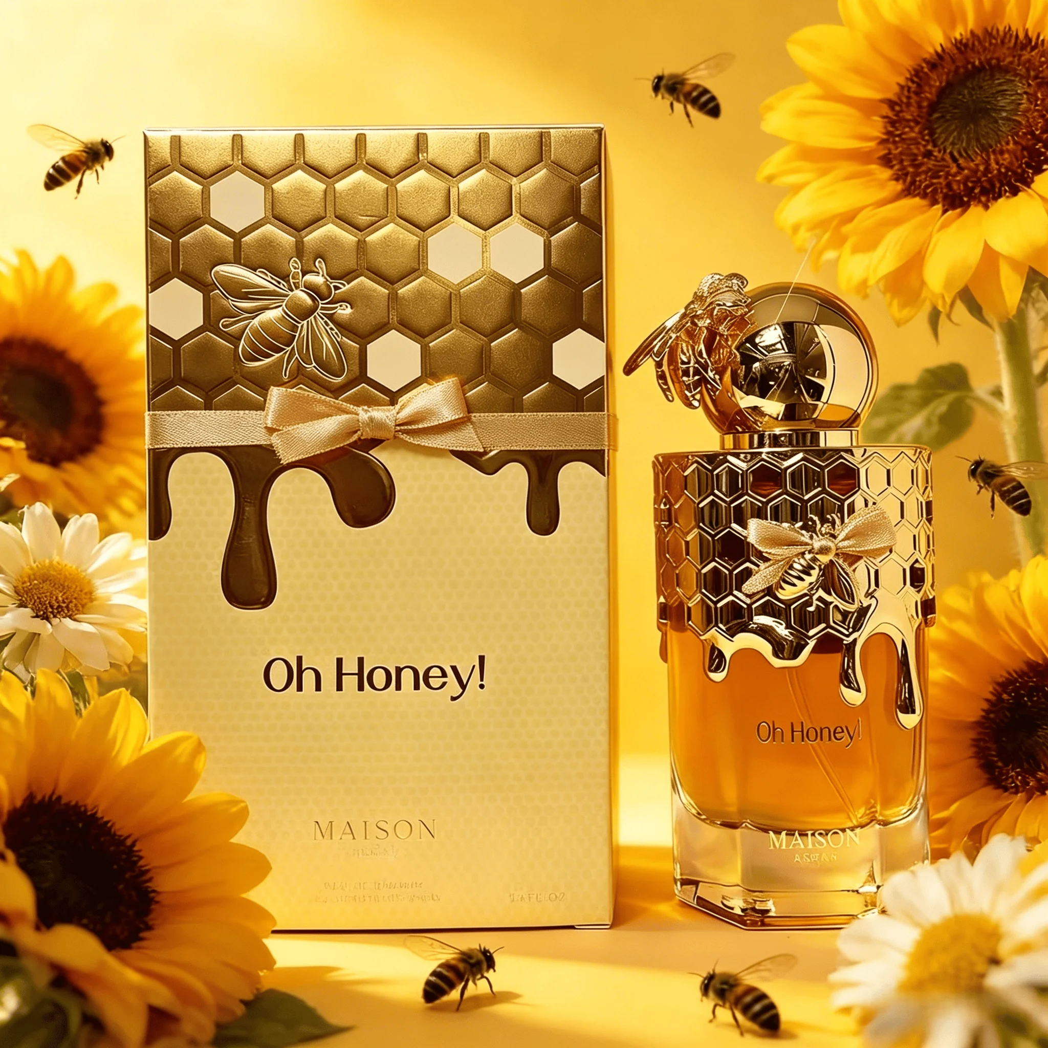 Oh Honey Ladies Fragrance, Original Honey Scent Blends Vibrant Fruit and Elegant Flower, Warm Wood Background for Cozy Vibe
Oh Honey Ladies Fragrance, Original Honey Scent Blends Vibrant Fruit and Elegant Flower, Warm Wood Background for Cozy Vibe