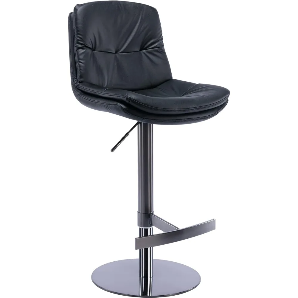 Bar Stools,Adjustable Stainless Steel Swivel Barstools,Modern Leather Upholstered Bar Chair with Back and Footrest
Bar Stools,Adjustable Stainless Steel Swivel Barstools,Modern Leather Upholstered Bar Chair with Back and Footrest
