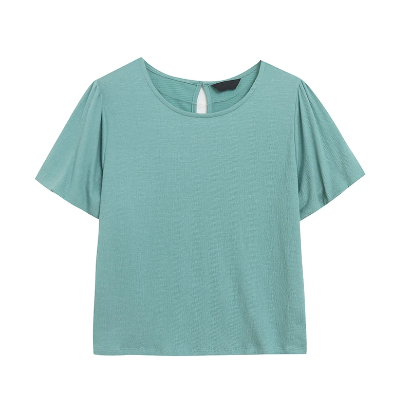 Casual Color Short Sleeve Women's Top Loose Fit round Neck Comfortable Soft Versatile Sweet Polyester Rayon Spandex Blend
Casual Color Short Sleeve Women's Top Loose Fit round Neck Comfortable Soft Versatile Sweet Polyester Rayon Spandex Blend
