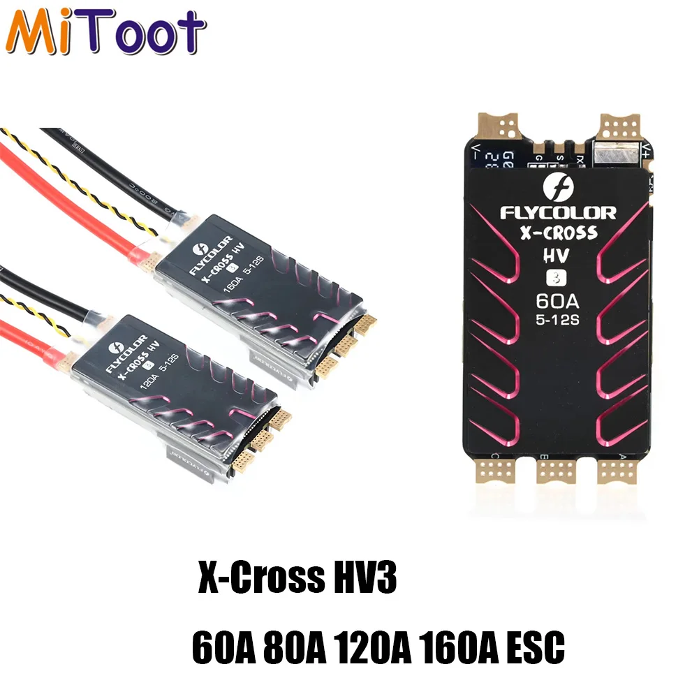 FLYCOLOR X-Cross HV3 5-12S 60A / 80A / 120A / 160A Brushless ESC For RC FPV Racing Drone
FLYCOLOR X-Cross HV3 5-12S 60A / 80A / 120A / 160A Brushless ESC For RC FPV Racing Drone