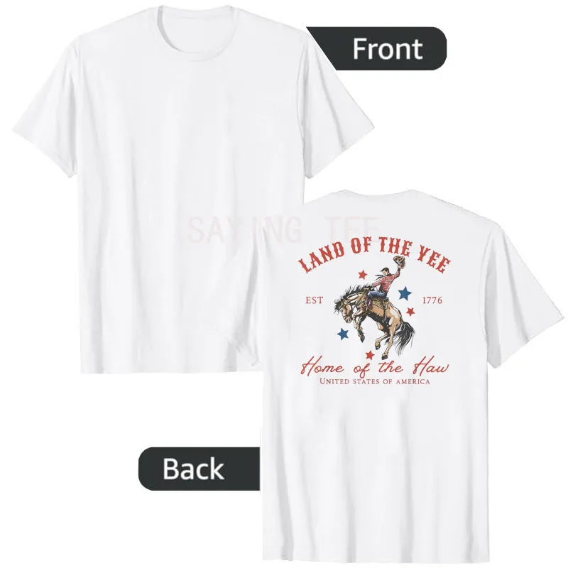 Land of The Yee Home of The Haw Cowboy Western 4th of July T-Shirt Funny Y2k Design Cow American Flag Graphic Outfit Saying Tee
Land of The Yee Home of The Haw Cowboy Western 4th of July T-Shirt Funny Y2k Design Cow American Flag Graphic Outfit Saying Tee