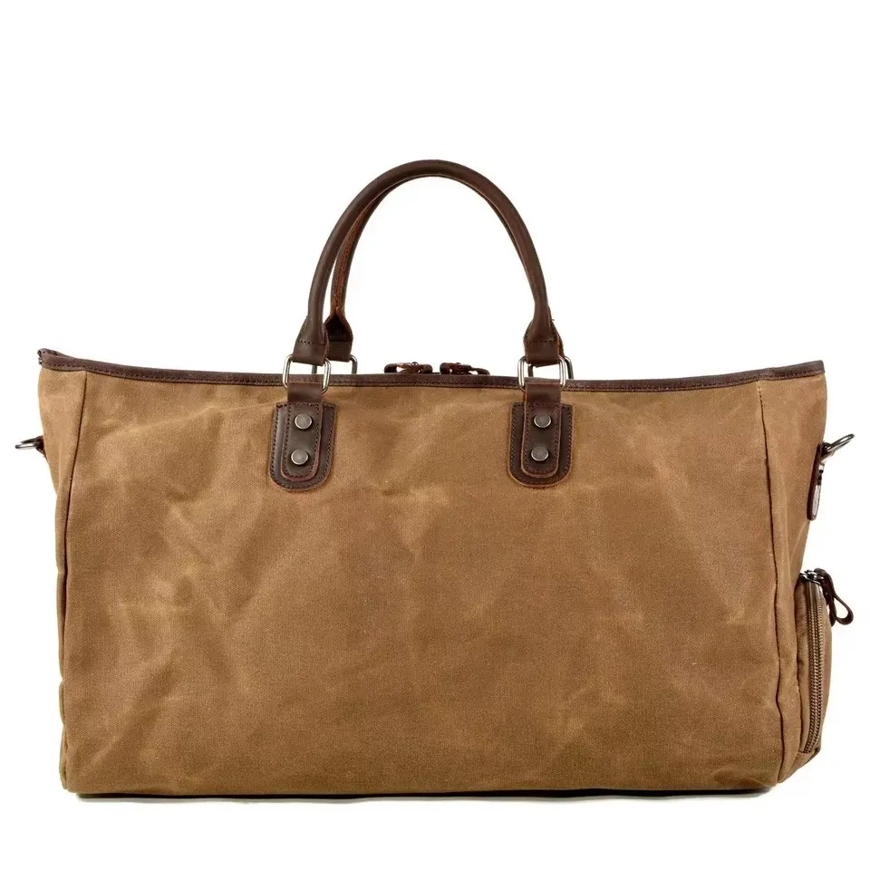 Waterproof Waxed Canvas Men Travel Bag Durable Hand Luggage Bag Simple Vintage Men's Large Capacity Duffle Weekend Carry On Tote
Waterproof Waxed Canvas Men Travel Bag Durable Hand Luggage Bag Simple Vintage Men's Large Capacity Duffle Weekend Carry On Tote