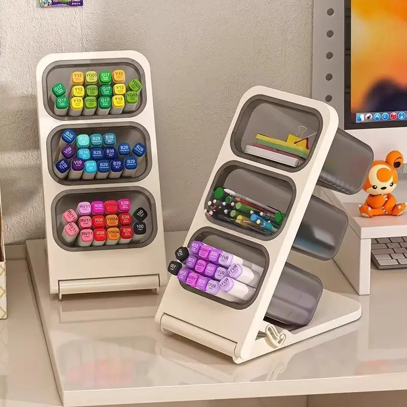 Plastic Detachable Pen Holder Slanted Plug-in Large Capacity Pen Holder Children Desktop Stationery Marker Pen Storage Box ZI676
Plastic Detachable Pen Holder Slanted Plug-in Large Capacity Pen Holder Children Desktop Stationery Marker Pen Storage Box ZI676