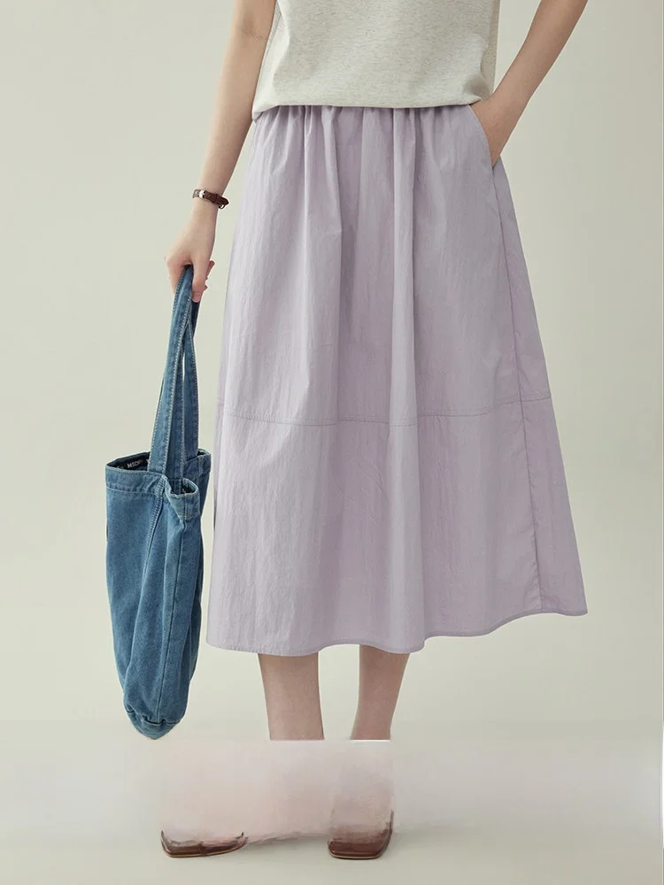 AMUU Original High Waist Midi A-Line Skirt Women's Casual Slimming Color Summer Fashionable Half Skirt
AMUU Original High Waist Midi A-Line Skirt Women's Casual Slimming Color Summer Fashionable Half Skirt