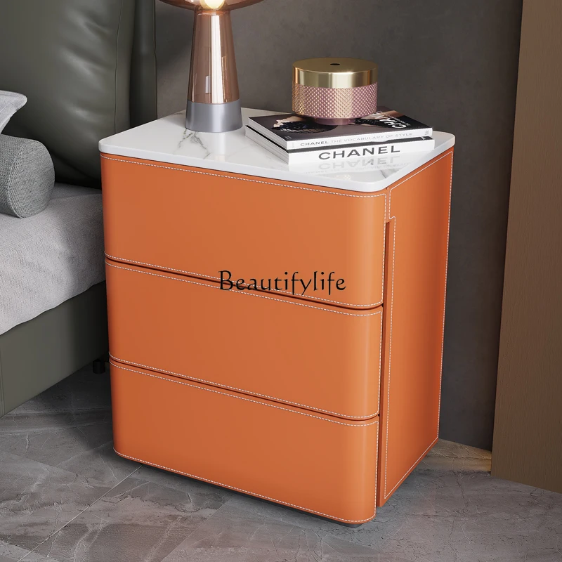 Italian light luxury saddle leather bedside table modern solid wood multi-function
Italian light luxury saddle leather bedside table modern solid wood multi-function