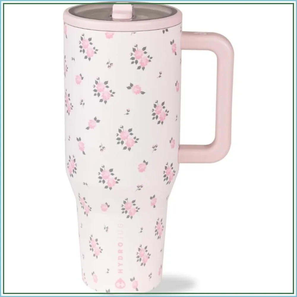 32 oz Insulated Water Bottle with Handle & Flip Straw, Fits Cup Holder, Leak Resistant, Stainless Steel & Rubber Base, Reusable Tumbler for Women & Men, Wildrose
32 oz Insulated Water Bottle with Handle & Flip Straw, Fits Cup Holder, Leak Resistant, Stainless Steel & Rubber Base, Reusable Tumbler for Women & Men, Wildrose