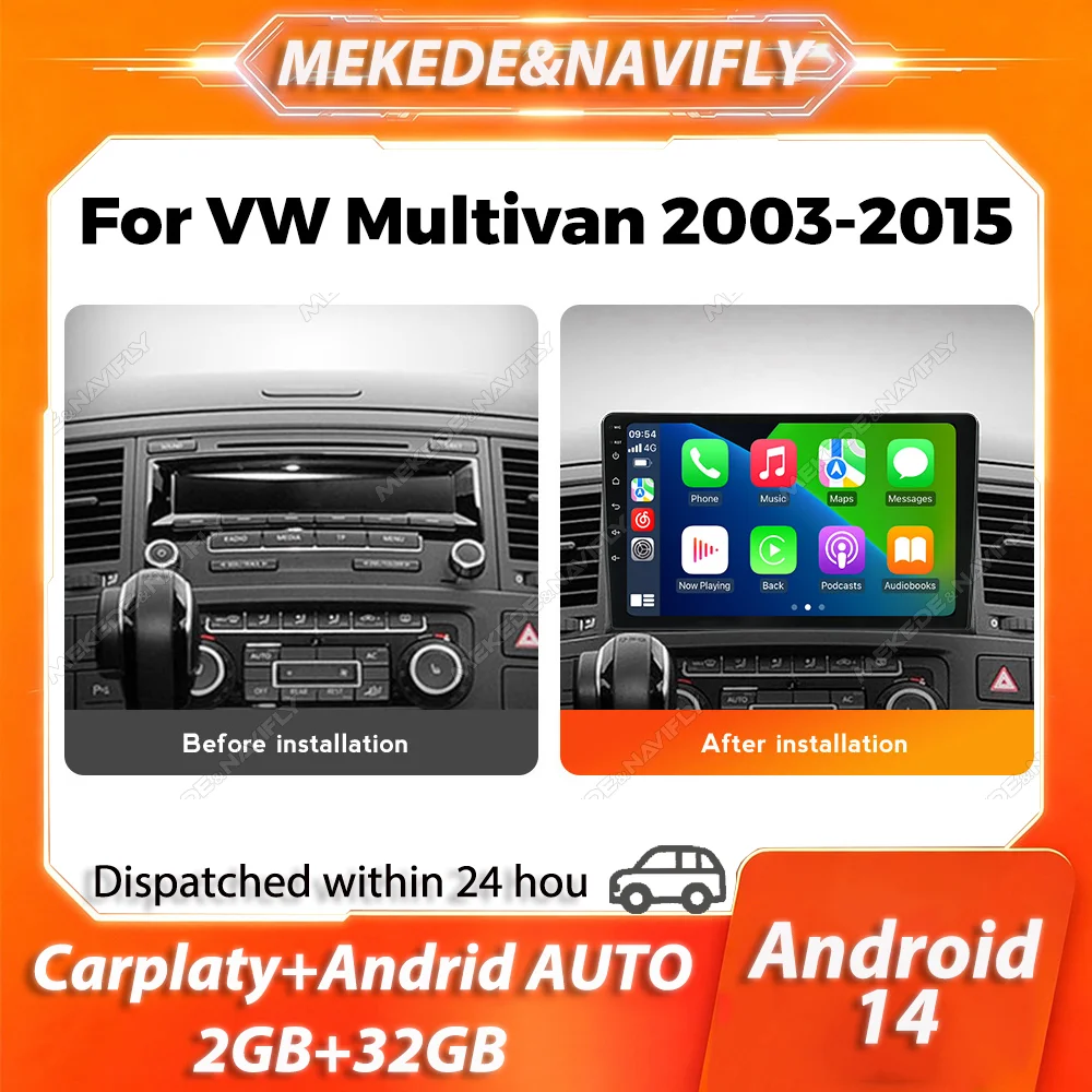 MEKEDE Carplay For Volkswagen Multivan T5 2003 2004-2015 IPS Screen Car Radio GPS autoradio Stereo Intelligent Car audio system
MEKEDE Carplay For Volkswagen Multivan T5 2003 2004-2015 IPS Screen Car Radio GPS autoradio Stereo Intelligent Car audio system