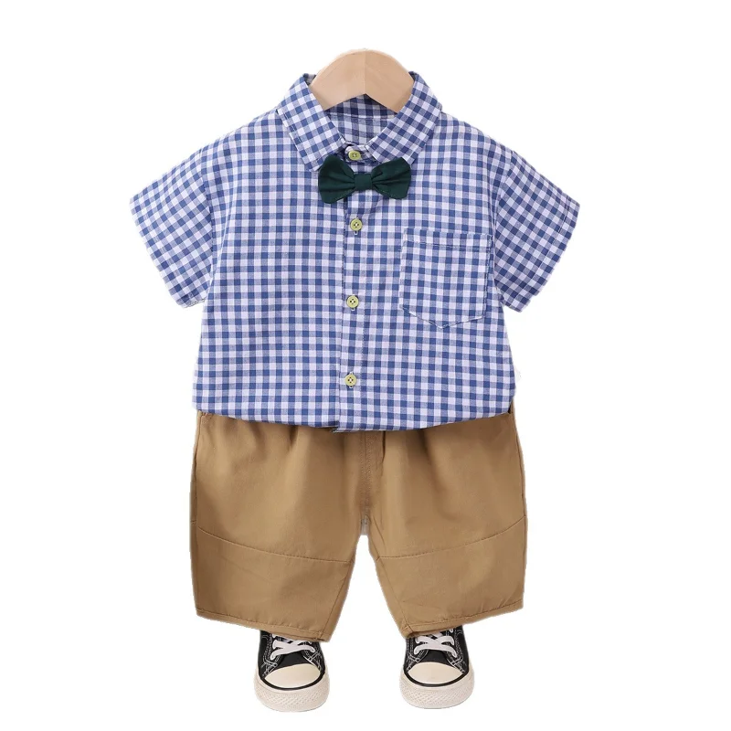 New Summer Baby Clothes Suit Children Boys Plaid Shirt Shorts 2Pcs/Sets Infant Clothing Toddler Casual Costume Kids Tracksuits
New Summer Baby Clothes Suit Children Boys Plaid Shirt Shorts 2Pcs/Sets Infant Clothing Toddler Casual Costume Kids Tracksuits