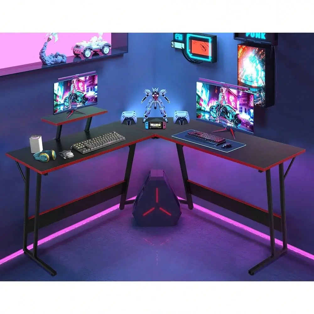 Desk L Shaped Desk, 50.4 Large Computer Desk With Shelves Carbon Fiber Desktop, Wood Computer Table Writing Work PC Desk For Be
Desk L Shaped Desk, 50.4 Large Computer Desk With Shelves Carbon Fiber Desktop, Wood Computer Table Writing Work PC Desk For Be