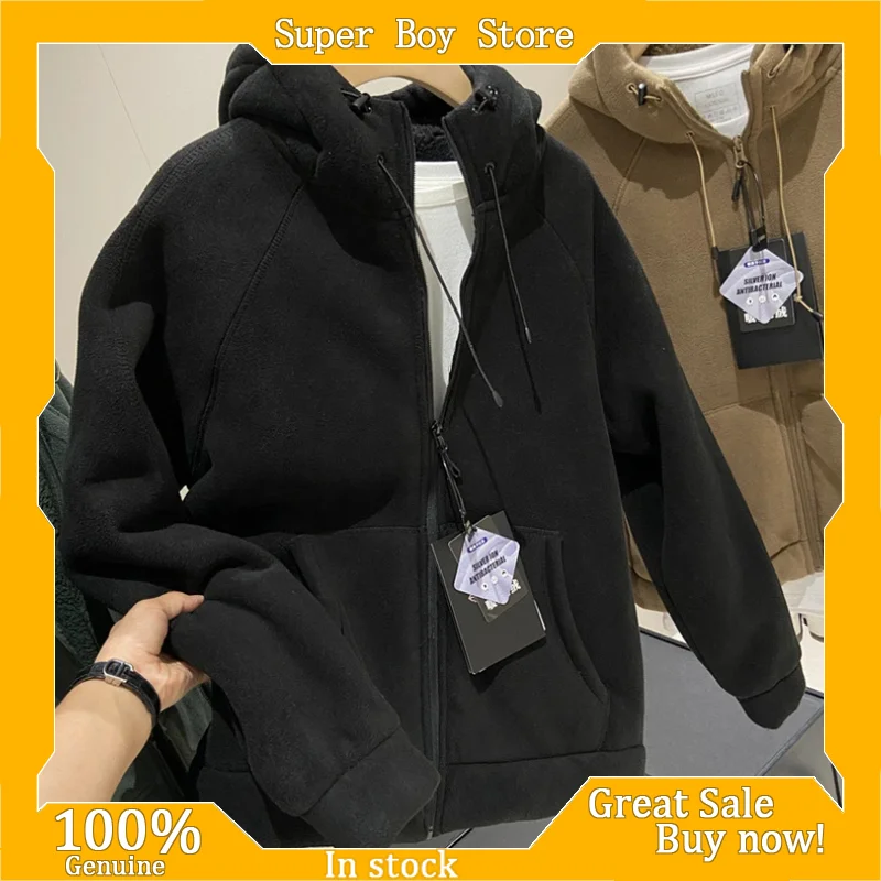 Утолщенная теплая флисовая двусторонняя куртка с капюшоном, 620 г, стильная зимняя новинка, женская толстовка с воротником-поло и длинными рукавами
Утолщенная теплая флисовая двусторонняя куртка с капюшоном, 620 г, стильная зимняя новинка, женская толстовка с воротником-поло и длинными рукавами