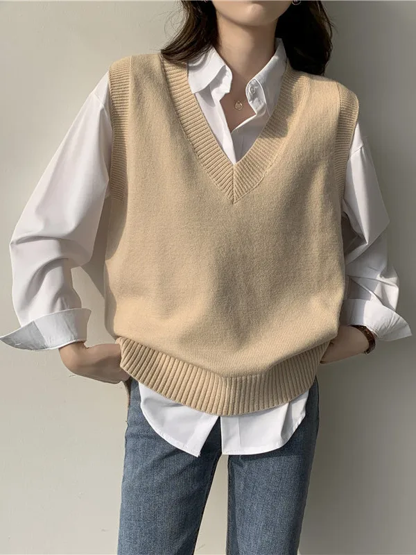 Versatile Svel Knitted Vest Casual Sweater All-Match Street Sle Women's Faion Spring Autumn Winter Regular Fit Holl...
Versatile Svel Knitted Vest Casual Sweater All-Match Street Sle Women's Faion Spring Autumn Winter Regular Fit Holl...