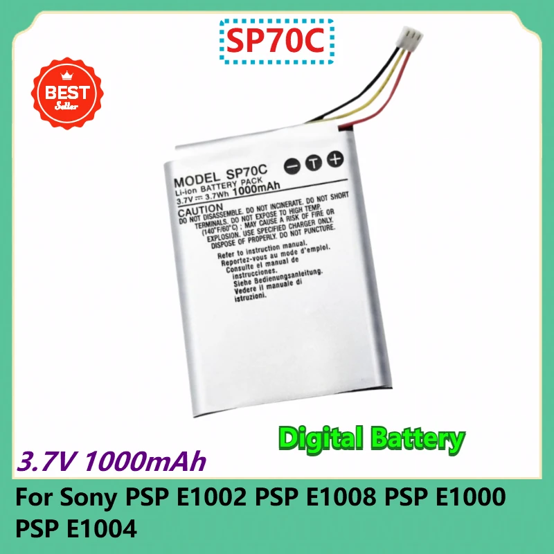 SP70C Replacement Game Console Battery 3.7V 1000mAh for Sony E1002 PSP E1008 PSP E1000 PSP E1004 Digital Products 
SP70C Replacement Game Console Battery 3.7V 1000mAh for Sony E1002 PSP E1008 PSP E1000 PSP E1004 Digital Products