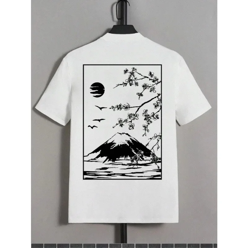 Summer neutral, fun, natural scenery, printed patterns, casual sports, fashionable round neck short sleeved T-shirt
Summer neutral, fun, natural scenery, printed patterns, casual sports, fashionable round neck short sleeved T-shirt