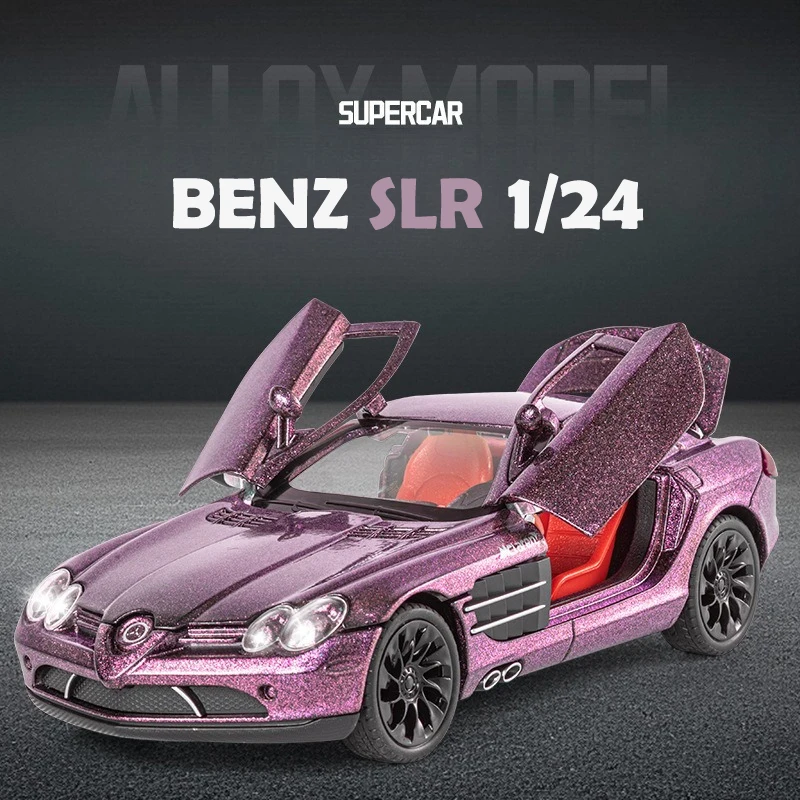 Simulation 1:24 Scale Benz SLR Alloy Car Model Diecast Toy Vehicle with Sound and Light Pull Back Boys Gift Collection Miniature
Simulation 1:24 Scale Benz SLR Alloy Car Model Diecast Toy Vehicle with Sound and Light Pull Back Boys Gift Collection Miniature
