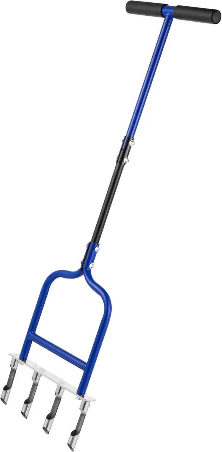 4-Spike Lawn Aerator Tool, Stainless Steel, Manual Grass Dethatcher for Compacted Soil
4-Spike Lawn Aerator Tool, Stainless Steel, Manual Grass Dethatcher for Compacted Soil