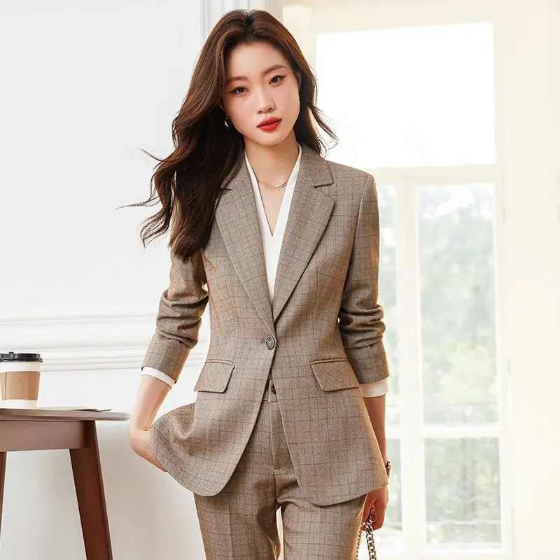Insozkdg Pink Plaid Blazer Women's Spring Autumn New Slim-Fitting Work Clothes High-End Temperament Professional Tailored Suit
Insozkdg Pink Plaid Blazer Women's Spring Autumn New Slim-Fitting Work Clothes High-End Temperament Professional Tailored Suit