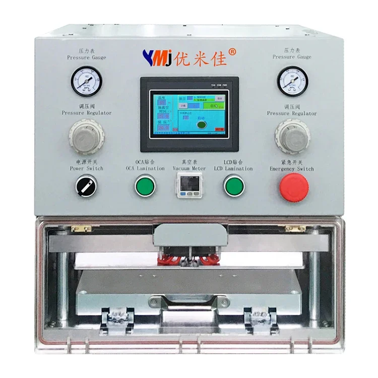YMJ Newest Automatic Universal oca Lamination Machine for all kind of plate and curved screen
YMJ Newest Automatic Universal oca Lamination Machine for all kind of plate and curved screen