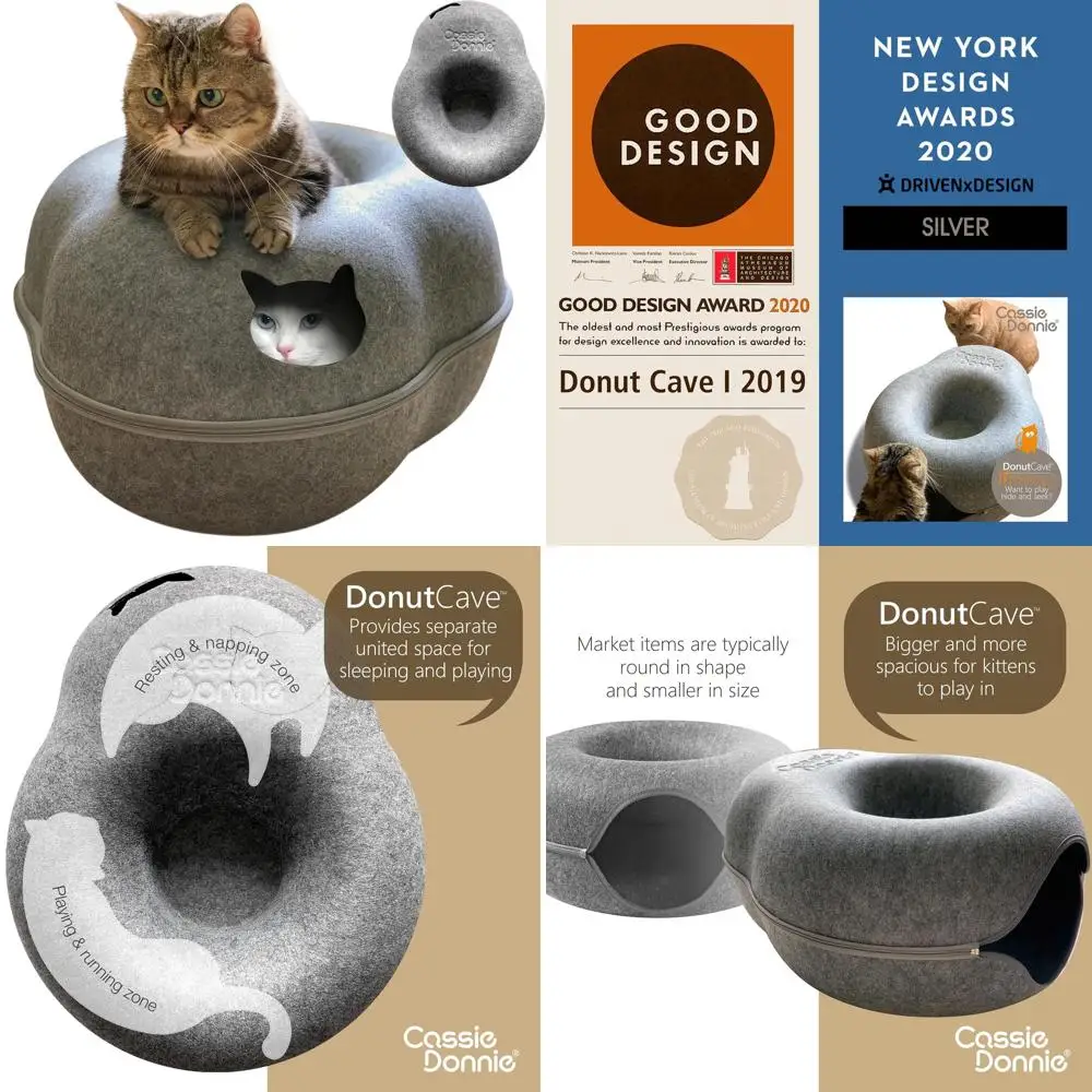 Eco-Friendly Washable Cat Cave Bed for Large Indoor Cats with Tunnel & Hiding Spots, Spacious for Two
Eco-Friendly Washable Cat Cave Bed for Large Indoor Cats with Tunnel & Hiding Spots, Spacious for Two