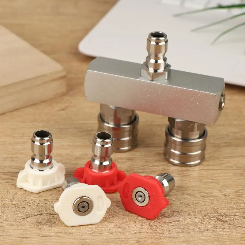Pressure Washer Tips 2-in-1 Power Washer Nozzle Tip And 4PCS Power Washing Spray Nozzles(25, 40 Degree) 1/4 Inch Quick Connect
Pressure Washer Tips 2-in-1 Power Washer Nozzle Tip And 4PCS Power Washing Spray Nozzles(25, 40 Degree) 1/4 Inch Quick Connect