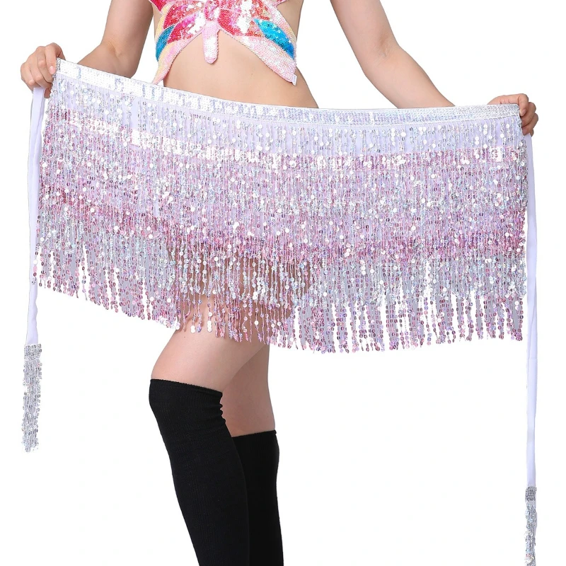 THEEPER Belly Dance Sequin Tassel Hip Scarf Women 4 Layer Sparkly Fringe Waist Wrap Belt Halloween Party Dance Costume Accessory
THEEPER Belly Dance Sequin Tassel Hip Scarf Women 4 Layer Sparkly Fringe Waist Wrap Belt Halloween Party Dance Costume Accessory