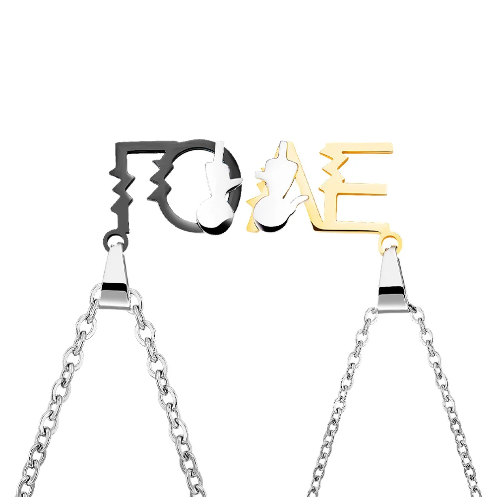 2Pcs Couples Necklaces with Love Pendant Fine Smooth Surface Bright Color Retention Ideal for Him Her Anniversary Present
2Pcs Couples Necklaces with Love Pendant Fine Smooth Surface Bright Color Retention Ideal for Him Her Anniversary Present
