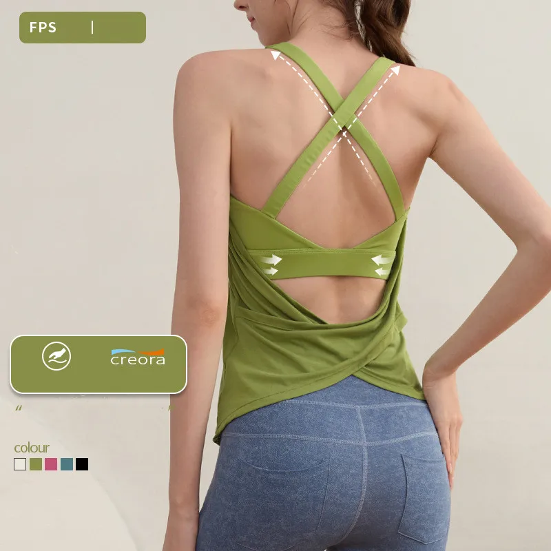 Running Trainning Beauty Back Sports Top Pilates Sleeveless T-shirt Cooling Fabric Elasticity Sexy Yoga Vest With Chest Pads
Running Trainning Beauty Back Sports Top Pilates Sleeveless T-shirt Cooling Fabric Elasticity Sexy Yoga Vest With Chest Pads