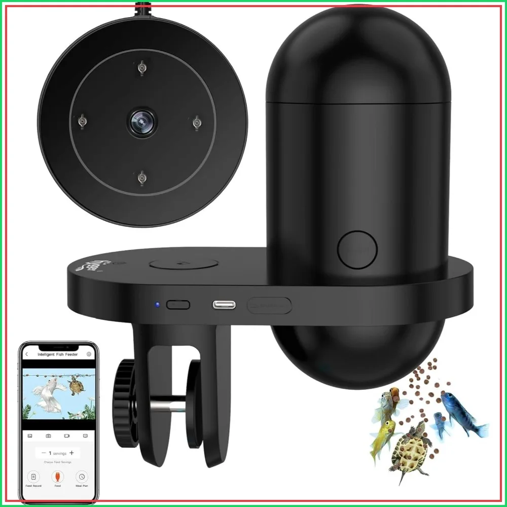 WiFi Automatic Fish Feeder with Camera, Smart App Control, Timer, 230ml Capacity, USB Power for Aquarium Tank
WiFi Automatic Fish Feeder with Camera, Smart App Control, Timer, 230ml Capacity, USB Power for Aquarium Tank
