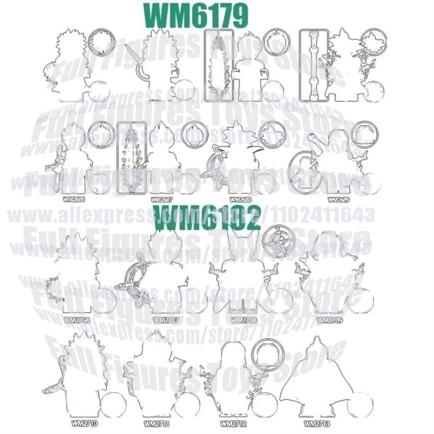 Figures Building Blocks Series WM6179 WM6182 (WM2682-WM2689) (WM2706-WM2713) DIY Toys
Figures Building Blocks Series WM6179 WM6182 (WM2682-WM2689) (WM2706-WM2713) DIY Toys
