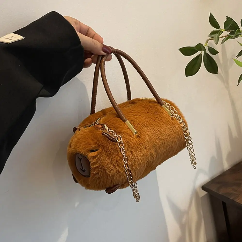 Plush Capybara Capybara Crossbody Bag Large Capacity Animal Cartoon Cartoon Shoulder Bag Fashion Stuffed Guinea Pig Handbag
Plush Capybara Capybara Crossbody Bag Large Capacity Animal Cartoon Cartoon Shoulder Bag Fashion Stuffed Guinea Pig Handbag