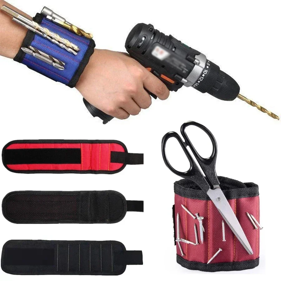 3/5 Rows Durable Magnetic Wristband Portable Magnetic Tool Kit For Screw Nail Nut Bolt Drill Bit Repair Kit Organizer Storage
3/5 Rows Durable Magnetic Wristband Portable Magnetic Tool Kit For Screw Nail Nut Bolt Drill Bit Repair Kit Organizer Storage