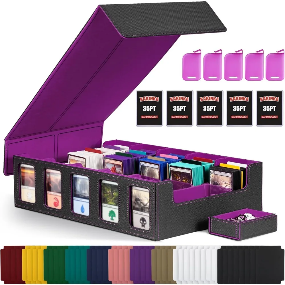 Trading Card Storage Box with Commander Display , 5-Row Deck Case with Removable Lid; 3900+ Card Deck Box for MTG TCG Sports Car
Trading Card Storage Box with Commander Display , 5-Row Deck Case with Removable Lid; 3900+ Card Deck Box for MTG TCG Sports Car