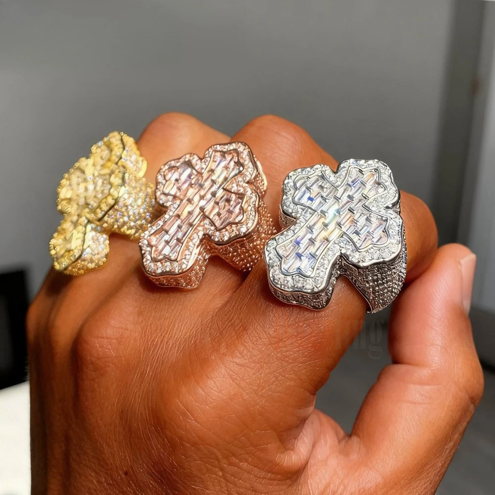 2026 New Bling Cross Ring Iced Out Zircon Prong Setting Gold Color Fashion Luxulry Finger Men Hip Hop Jewelry
2026 New Bling Cross Ring Iced Out Zircon Prong Setting Gold Color Fashion Luxulry Finger Men Hip Hop Jewelry
