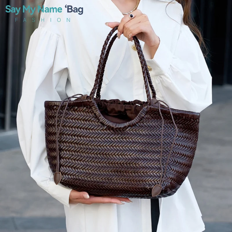 Genuine Leather Cowhide Tote Bags For Women Luxury Designer Handbag Purses 2025 New In Vintage Handmade Weave Underarm Shoulder
Genuine Leather Cowhide Tote Bags For Women Luxury Designer Handbag Purses 2025 New In Vintage Handmade Weave Underarm Shoulder