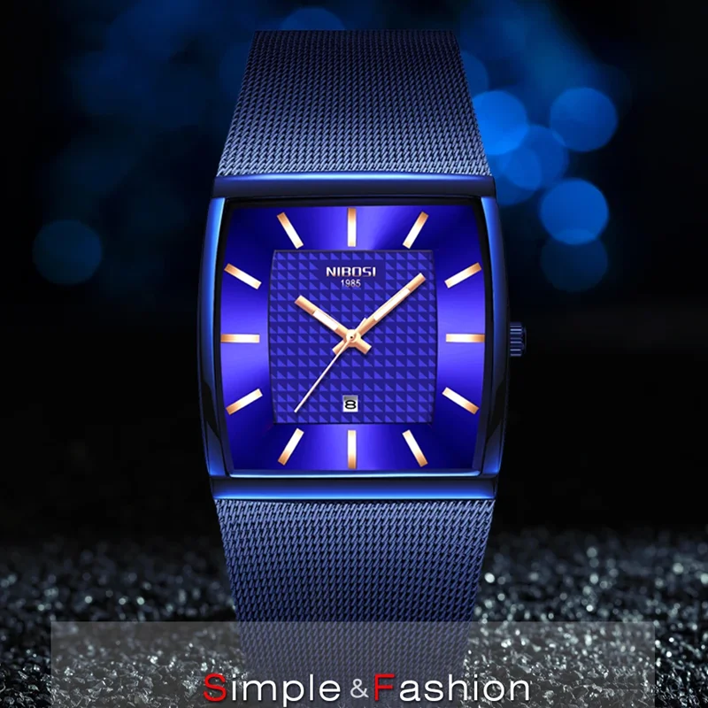 NIBOSI Mens Watches Top Brand Luxury Square Quartz Watch Men Slim Mesh Waterproof Sport Wristwatch Date Luminous Reloj Hombre
NIBOSI Mens Watches Top Brand Luxury Square Quartz Watch Men Slim Mesh Waterproof Sport Wristwatch Date Luminous Reloj Hombre