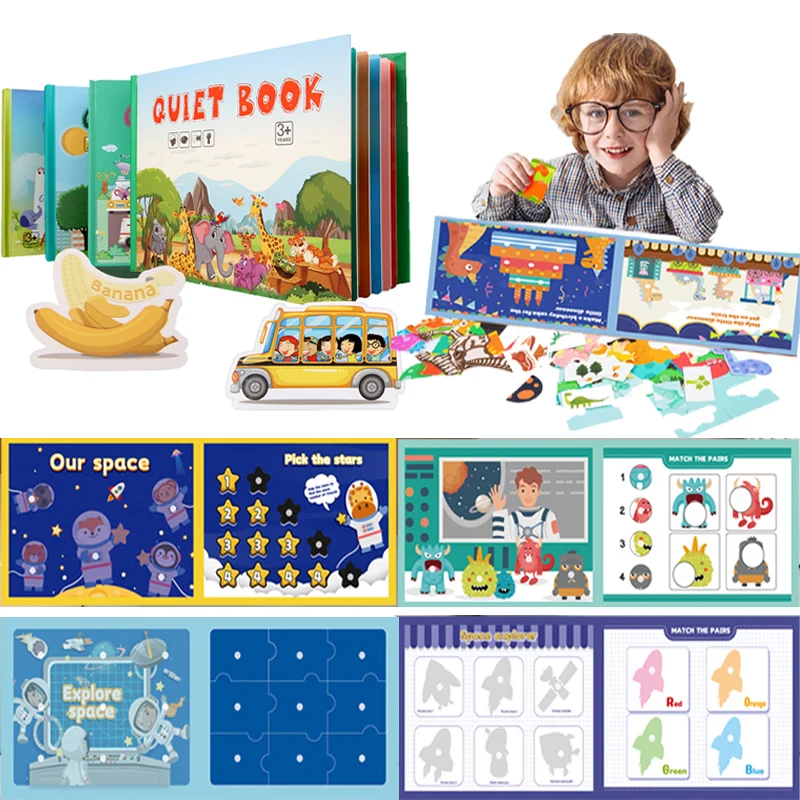 Stickers Magic Quiet Book Puzzle Game Repeated Card Paste Match Animal Cognition Baby Montessori Educational Toys for Kids Gifts
Stickers Magic Quiet Book Puzzle Game Repeated Card Paste Match Animal Cognition Baby Montessori Educational Toys for Kids Gifts