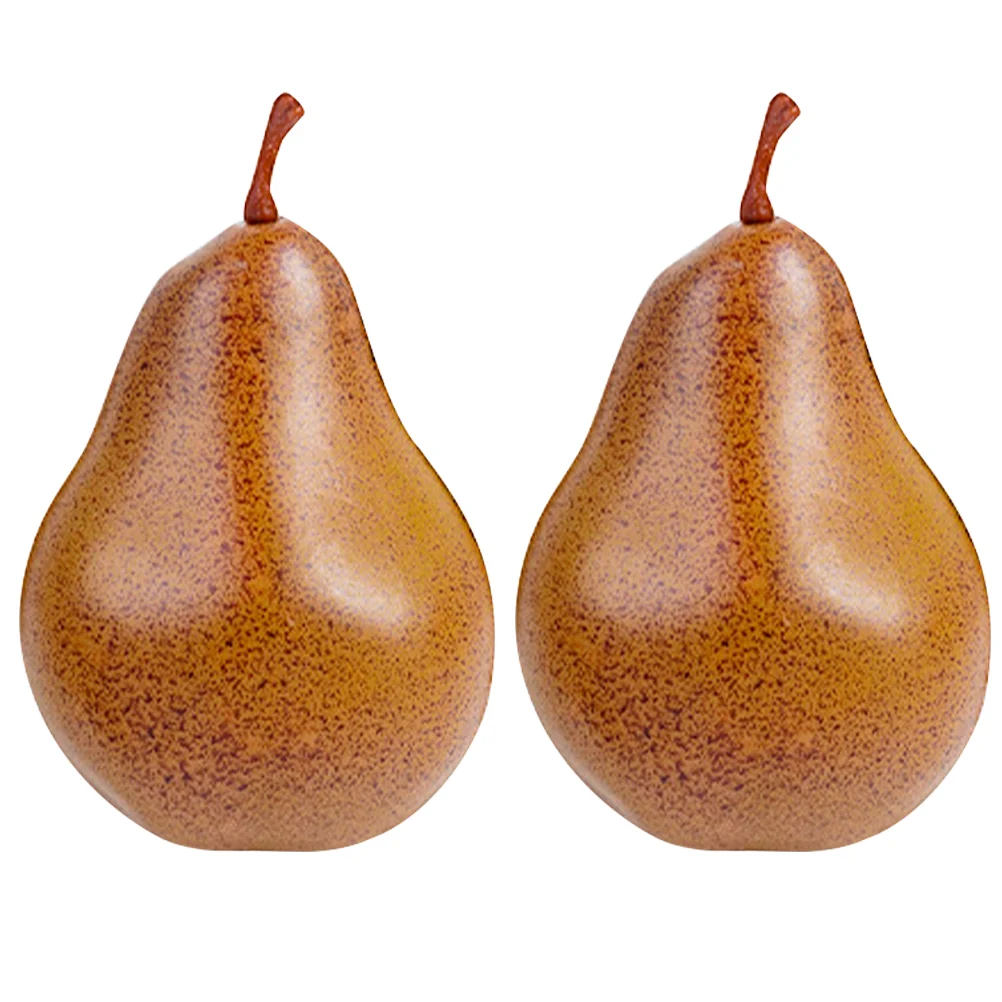 2 Pcs Decor Fruit Artificial Pear Multi-function Cupboard Fake Models Faux Artichokes for Decoration Brown
2 Pcs Decor Fruit Artificial Pear Multi-function Cupboard Fake Models Faux Artichokes for Decoration Brown