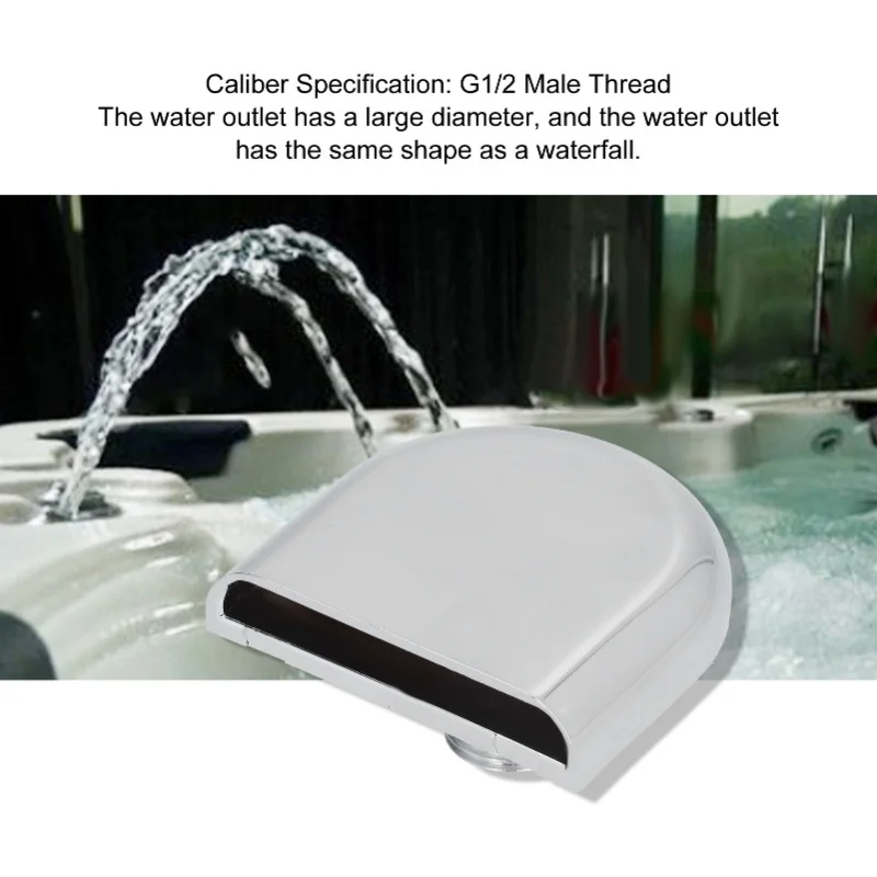 G1/2 Male Thread Waterfall Faucet Outlet Shower Nozzle For SPA Pool Shower Room Massage Bathtub Accessories
G1/2 Male Thread Waterfall Faucet Outlet Shower Nozzle For SPA Pool Shower Room Massage Bathtub Accessories
