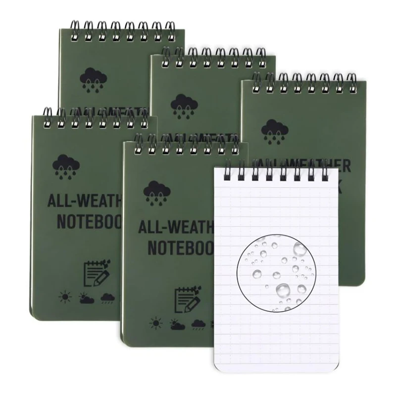 Waterproof Notebook NotePad, All Weather Police Pocket Notebook Little Memo Steno Note Pads for Outdoor Tactical Field
Waterproof Notebook NotePad, All Weather Police Pocket Notebook Little Memo Steno Note Pads for Outdoor Tactical Field
