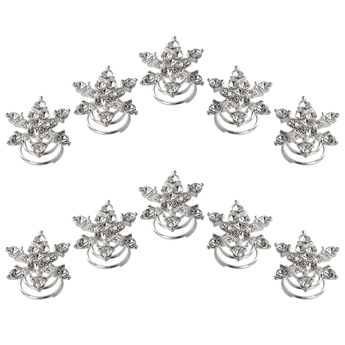10pcs Spiral Hairpins Crystal Rhinestone Snowflake Hair Accessories for Women Wedding Party Bridal Clip Updo Hairstyle Gifts
10pcs Spiral Hairpins Crystal Rhinestone Snowflake Hair Accessories for Women Wedding Party Bridal Clip Updo Hairstyle Gifts