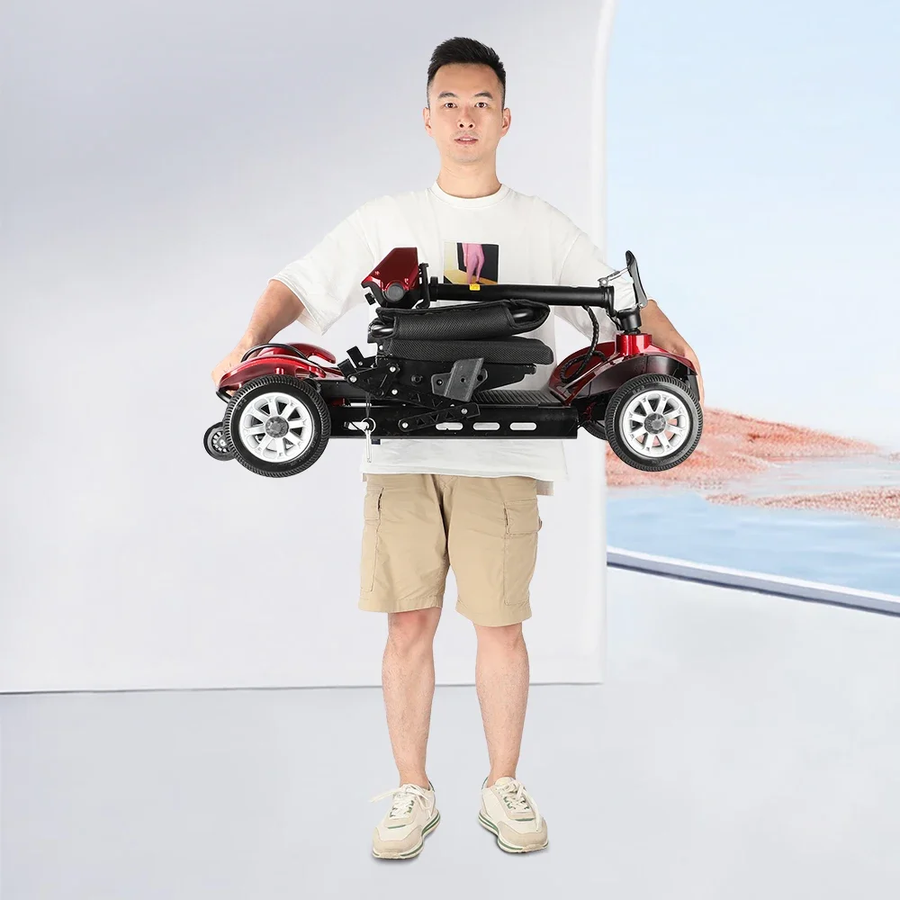 Fashion Travel Easy Fold Portable Super Lightweight Lithium Brushless 4 Wheel Mobility Scooter for Elderly
Fashion Travel Easy Fold Portable Super Lightweight Lithium Brushless 4 Wheel Mobility Scooter for Elderly