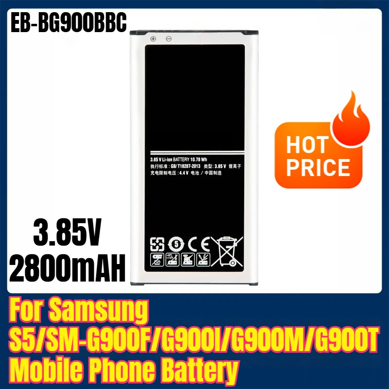 EB-BG900BBC 3.85V 2800mAH Mobile Phone Battery for Samsung S5/SM-G900F/G900I/G900M/G900T
EB-BG900BBC 3.85V 2800mAH Mobile Phone Battery for Samsung S5/SM-G900F/G900I/G900M/G900T