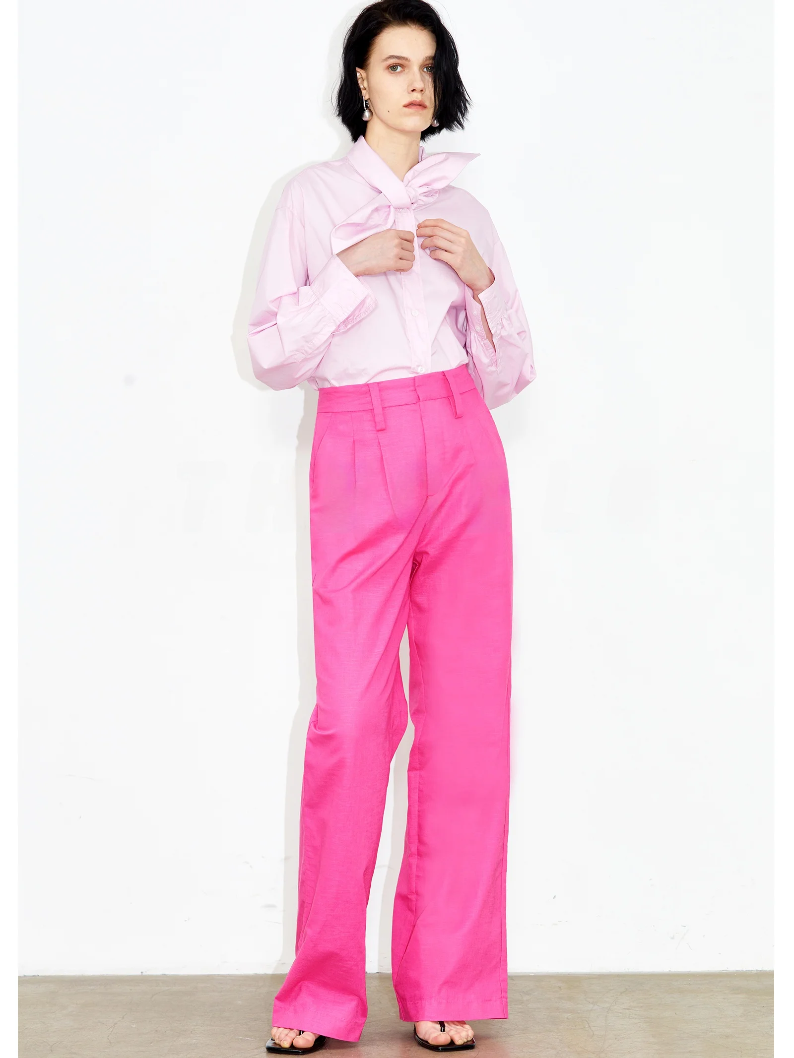 Thecelo Spring Summer Elastic High Waist Linen Wide Leg Pants Comfortable Loose Slimming Fairy Pink Casual Straight Leg Trousers
Thecelo Spring Summer Elastic High Waist Linen Wide Leg Pants Comfortable Loose Slimming Fairy Pink Casual Straight Leg Trousers