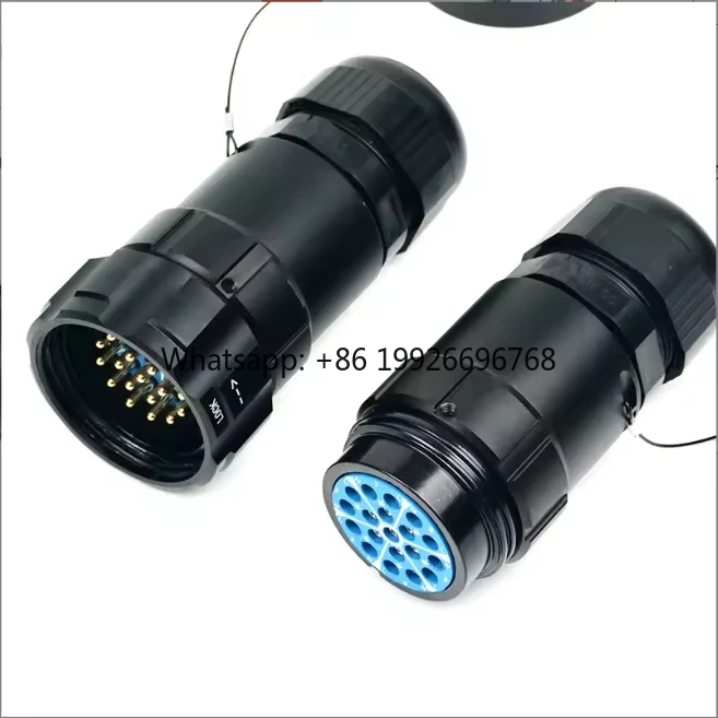 19-Core Waterproof Aviation Connector with Dust Cover - Industrial Grade High-Current Plug for Stage Audio & Lighting Equipment
19-Core Waterproof Aviation Connector with Dust Cover - Industrial Grade High-Current Plug for Stage Audio & Lighting Equipment