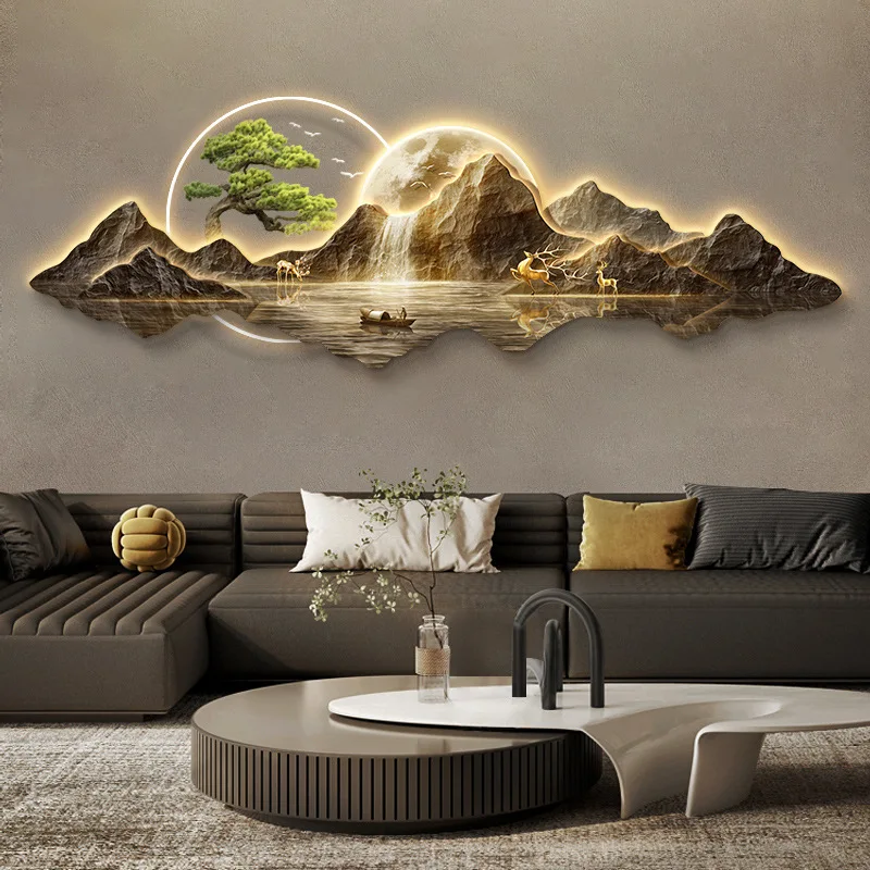 Flowing water generates wealth, atmospheric high-end landscape paintings, new Chinese sofa background wall paintings, living roo
Flowing water generates wealth, atmospheric high-end landscape paintings, new Chinese sofa background wall paintings, living roo