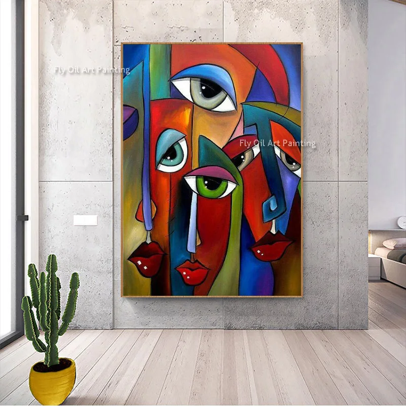 Hand Drawn Red And Blue Gray Green Face Canvas Wall Art Coloful Abtract Face Picasso Art Oil Painting For LIving Room Decor
Hand Drawn Red And Blue Gray Green Face Canvas Wall Art Coloful Abtract Face Picasso Art Oil Painting For LIving Room Decor