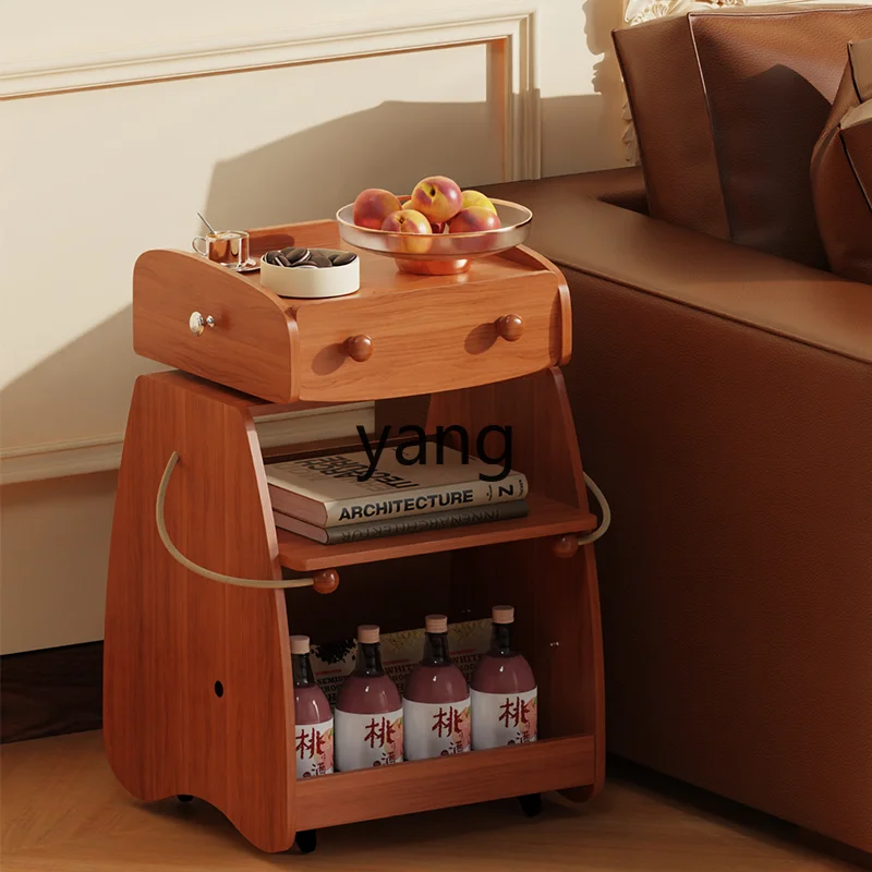 LMM mobile bedside table trolley living room sofa edge wooden coffee table creative storage
LMM mobile bedside table trolley living room sofa edge wooden coffee table creative storage
