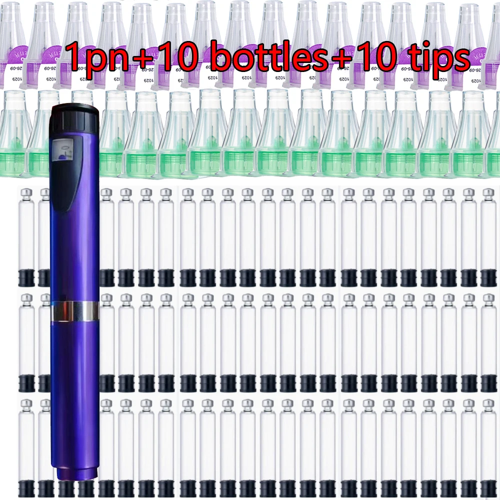 Purple Magic Pen+10x bottle +10x tip 3ml Empty Cassette Cartridge Sterile Tattoo Insulin Injection Pen Kit For Lilly Insulin
Purple Magic Pen+10x bottle +10x tip 3ml Empty Cassette Cartridge Sterile Tattoo Insulin Injection Pen Kit For Lilly Insulin