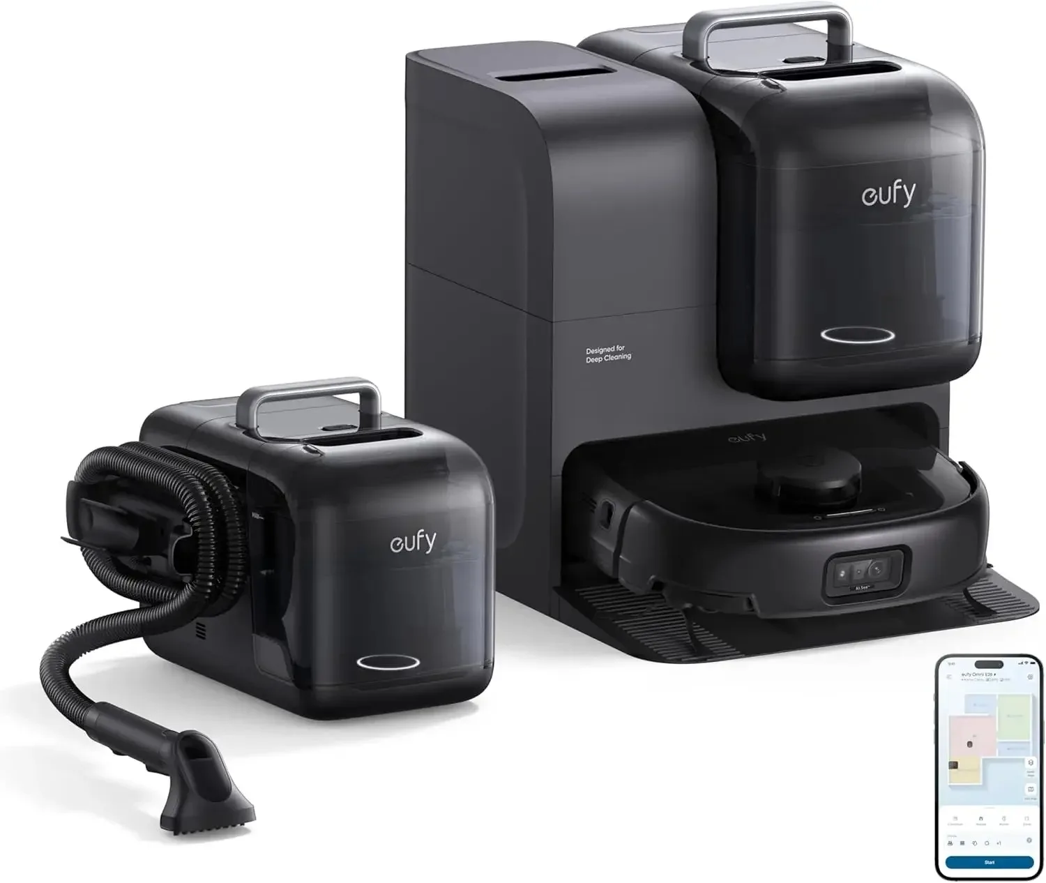BRAND NEW eufy E28 Omni Robot Vacuum and Mop Combo - HydroJet System, with Portable Deep Cleaner for Carpet, 20,000Pa Turbo Suct
BRAND NEW eufy E28 Omni Robot Vacuum and Mop Combo - HydroJet System, with Portable Deep Cleaner for Carpet, 20,000Pa Turbo Suct