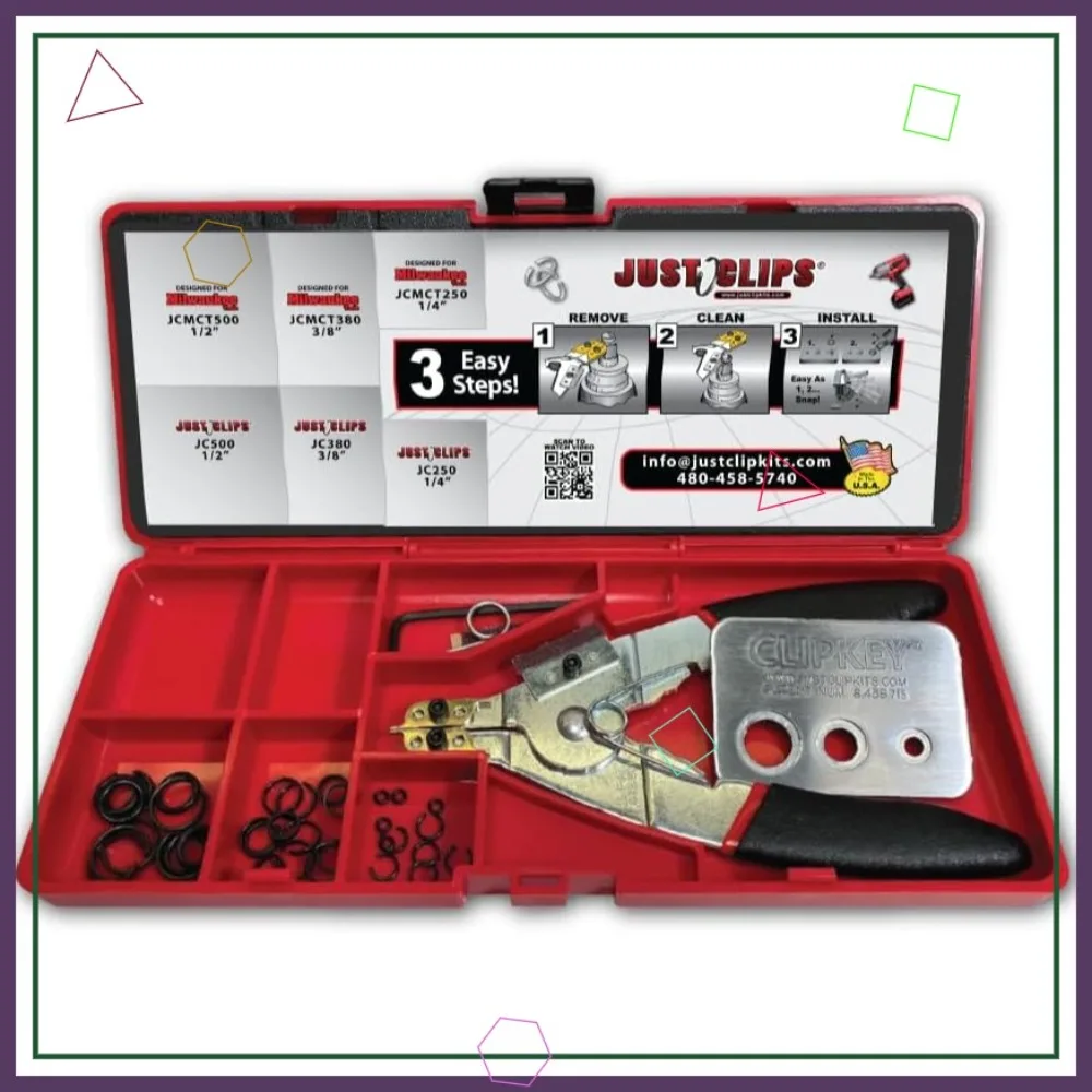 Universal Snap Ring Tool Kit with Clips, O-rings & Pliers for 1/4", 3/8", 1/2" Rings
Universal Snap Ring Tool Kit with Clips, O-rings & Pliers for 1/4", 3/8", 1/2" Rings